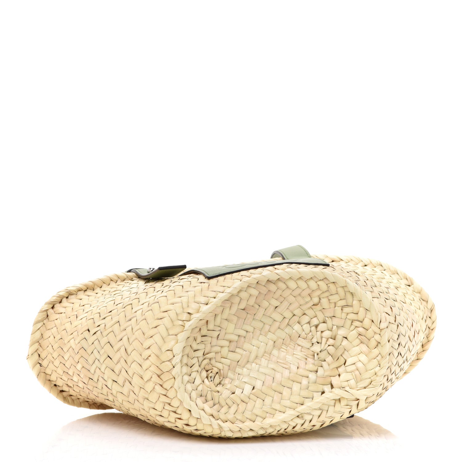 Loewe Raffia Small Basket Tote Bag Natural Green 3 of 8