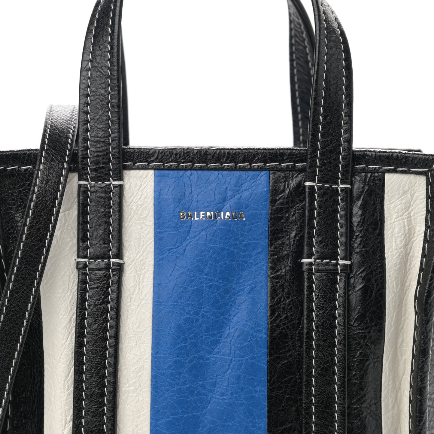 Agneau Arena Multicolore XS Bazar Shopper Tote Bleu White Black