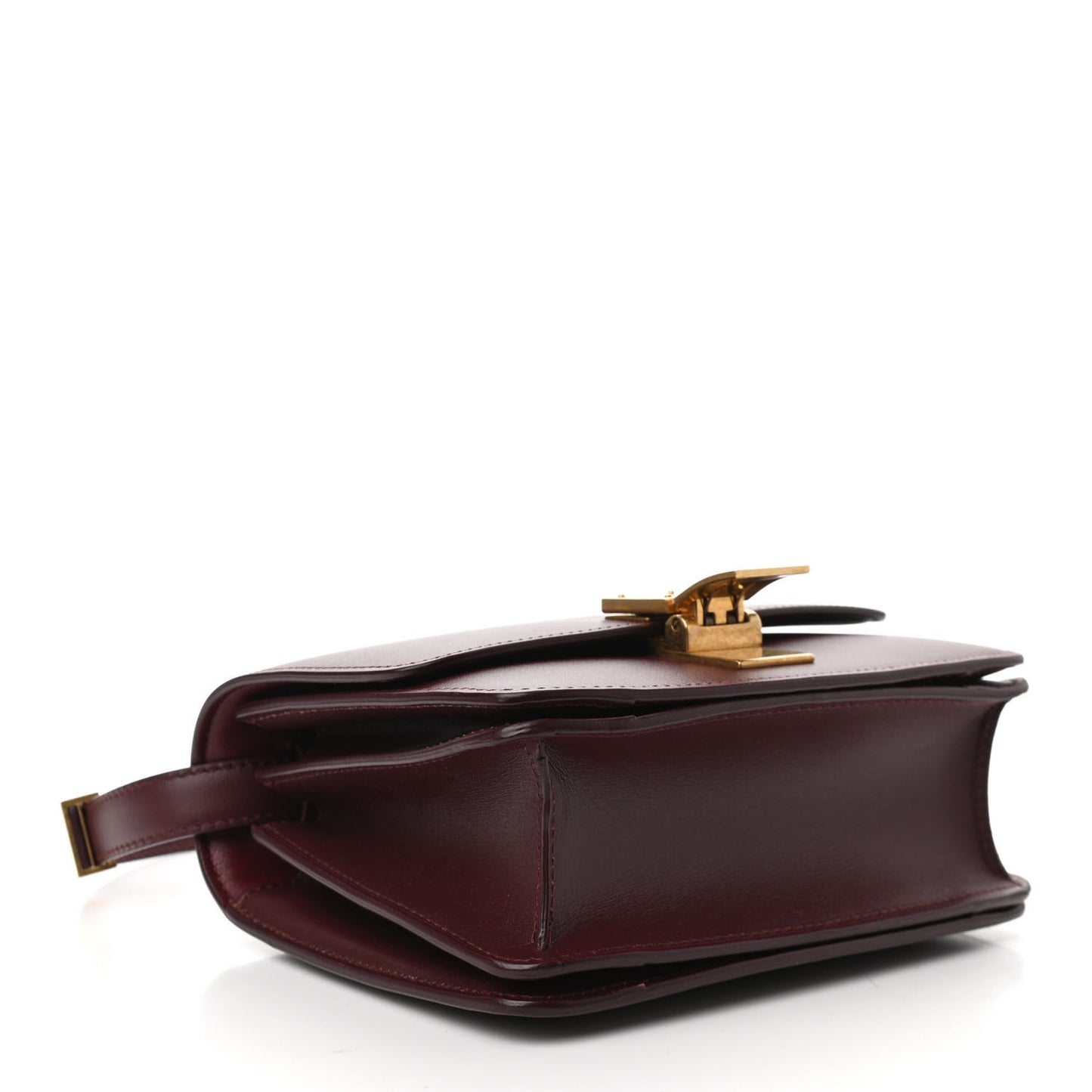 Box Calfskin Small Classic Box Flap Bag Burgundy