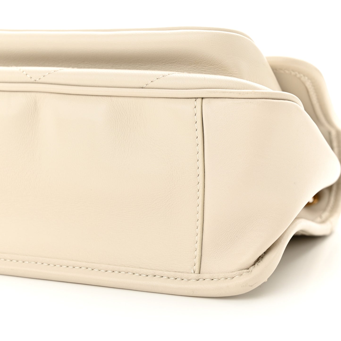 Lambskin Matelasse Monogram Baby Niki Chain Satchel Ivory