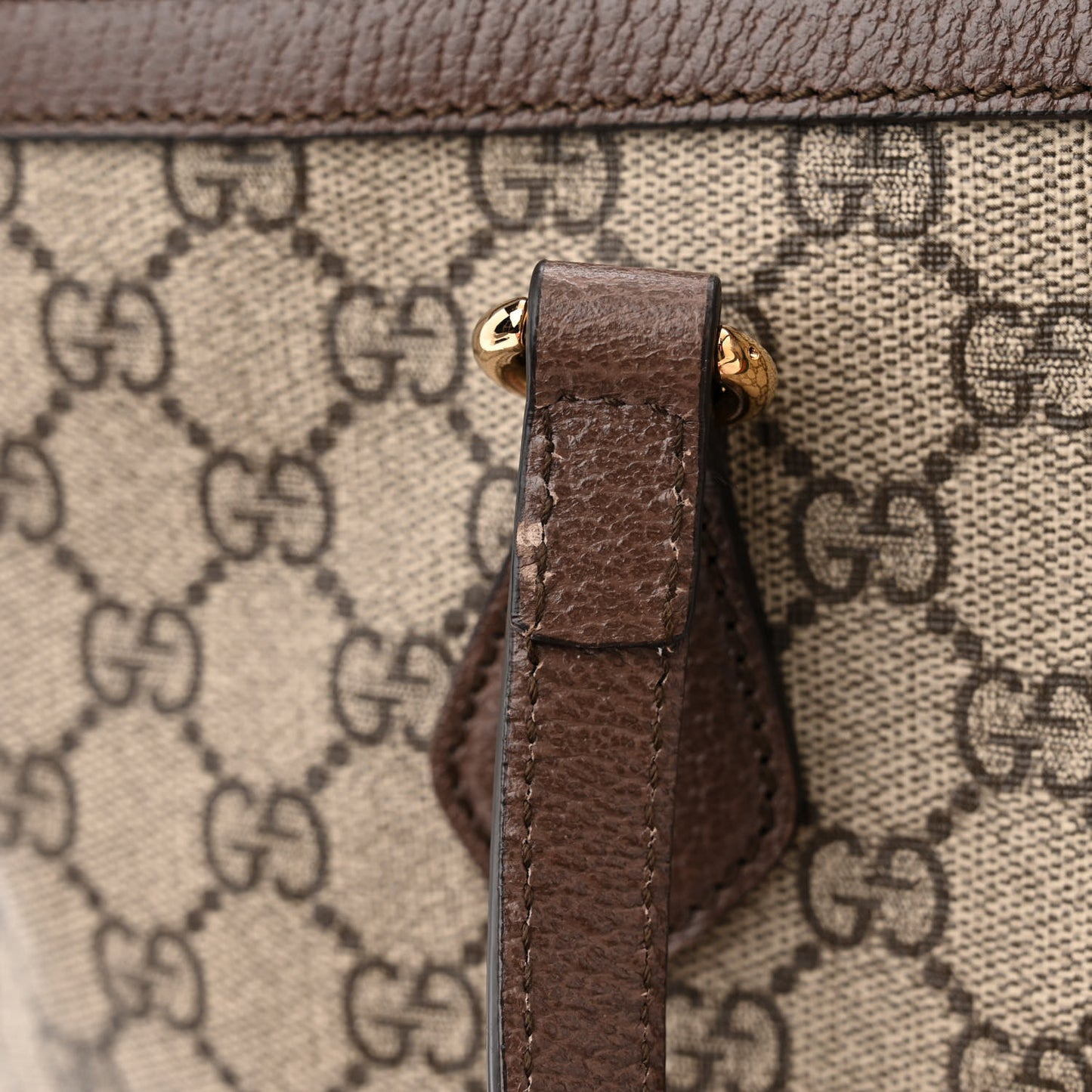 GG Supreme Monogram Medium Ophidia Shopping Tote Brown