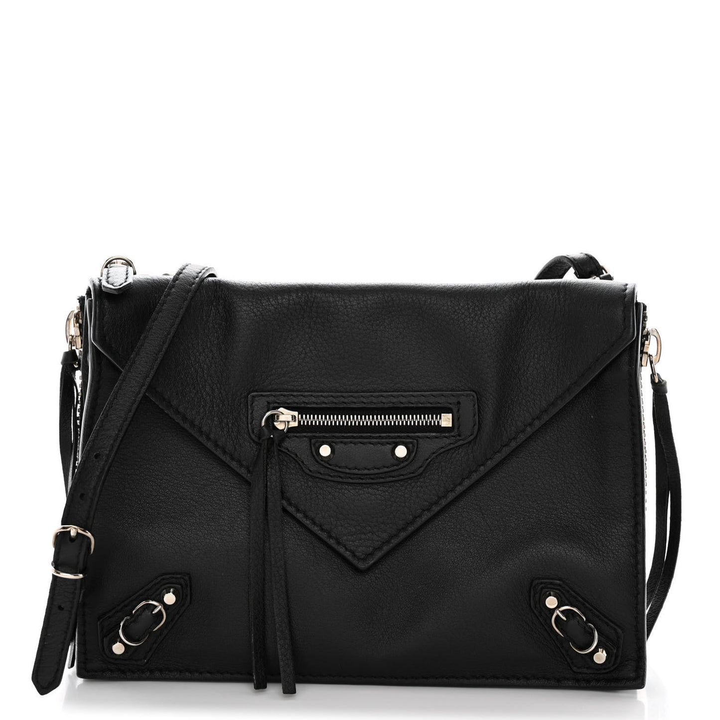 Veau Papier Triple XS Zip Around Crossbody Black
