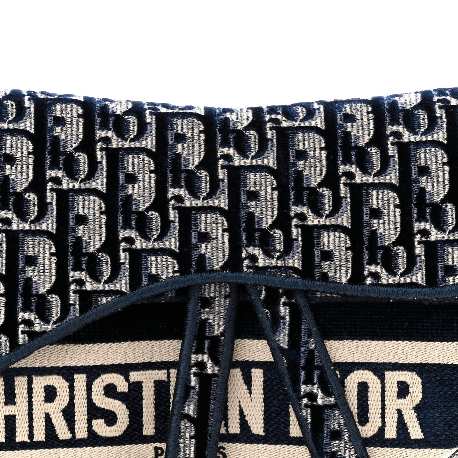 Christian Dior Velvet Oblique Saddle Bag Blue 8 of 10