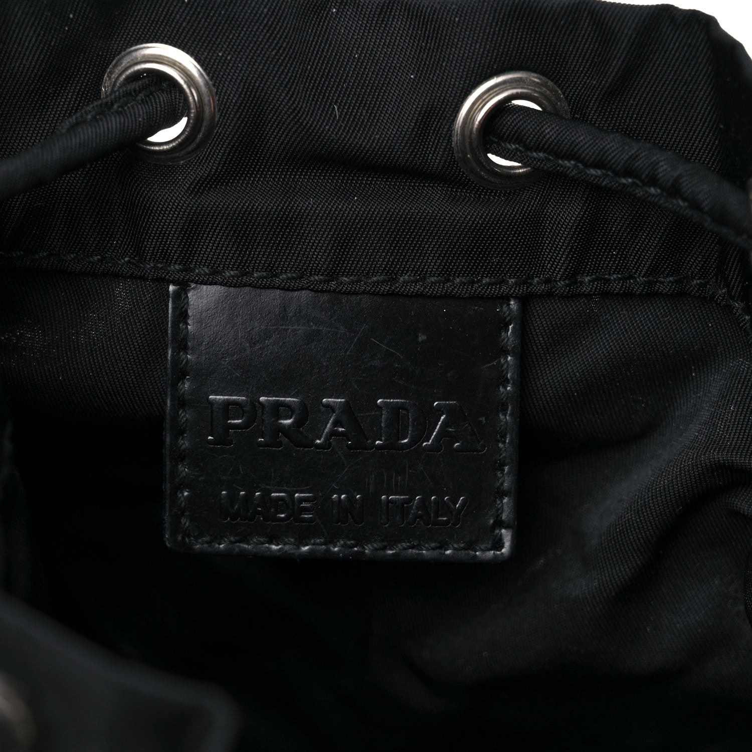 Prada Nylon Vela Drawstring Pouch Black 6 of 13