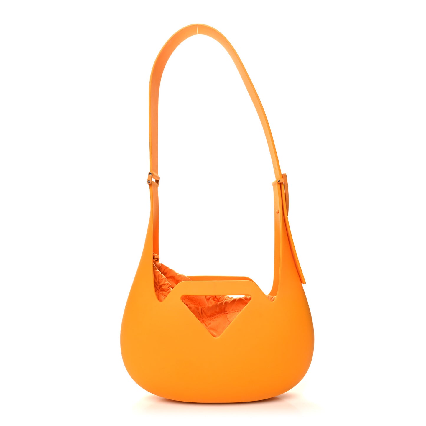 Rubberized Canvas Punch Tote Tangerine