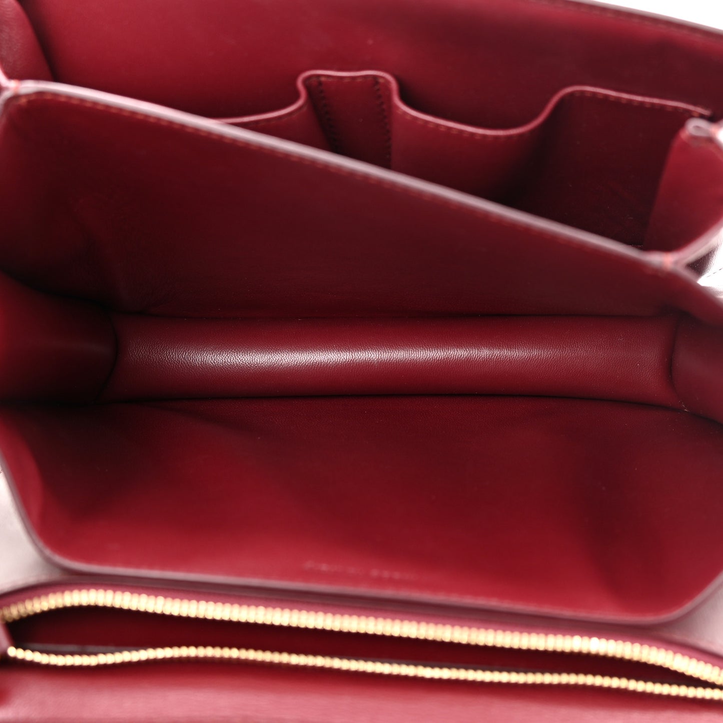 Box Calfskin Medium Classic Box Flap Bag Burgundy