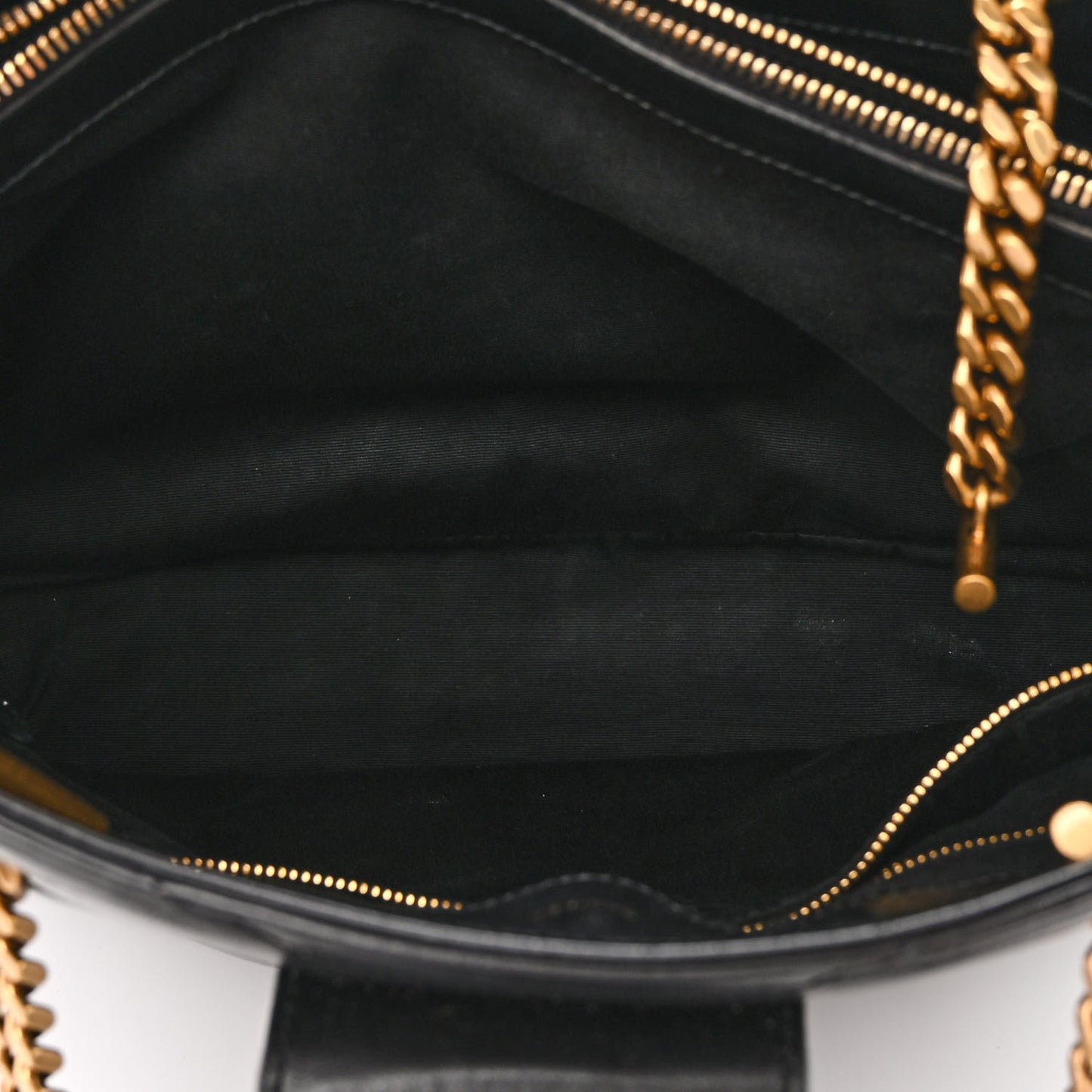 Calfskin Y Quilted Monogram Large Loulou Shopper Black