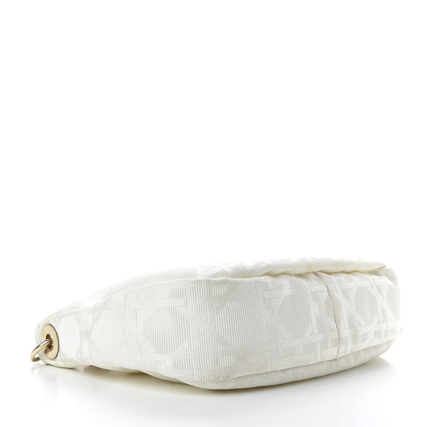 Canvas Cannage Medium Lady Dior Hobo White