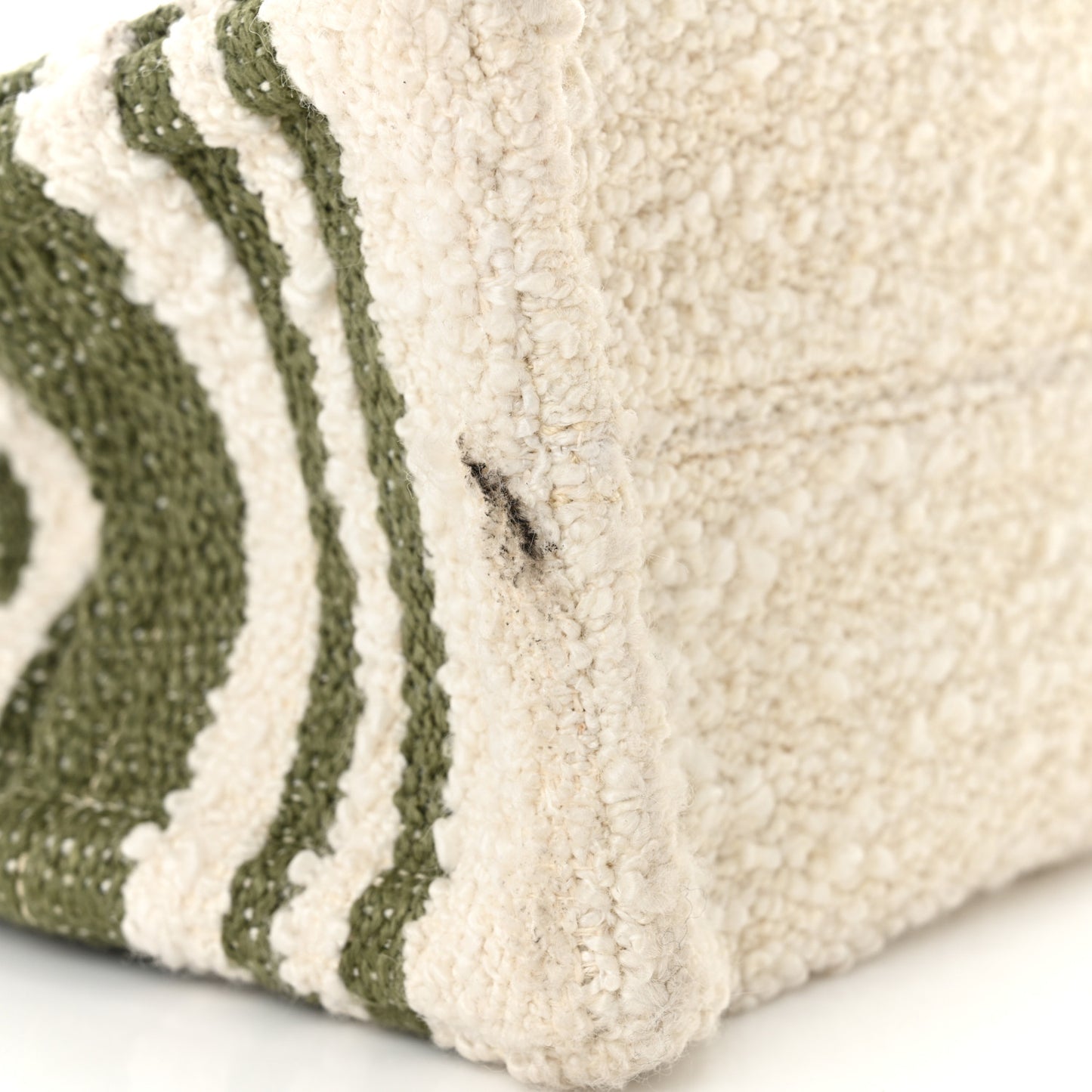 Stripe Triomphe Small Cabas Thais Khaki Tan