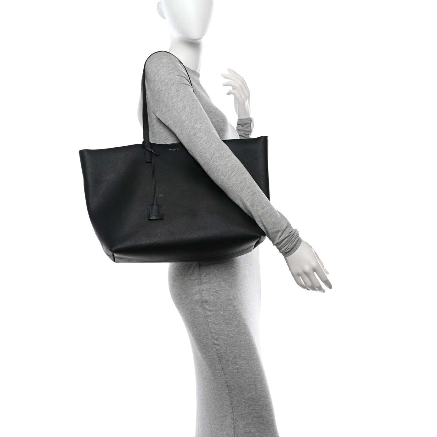 Calfskin Large Shopping Tote Black