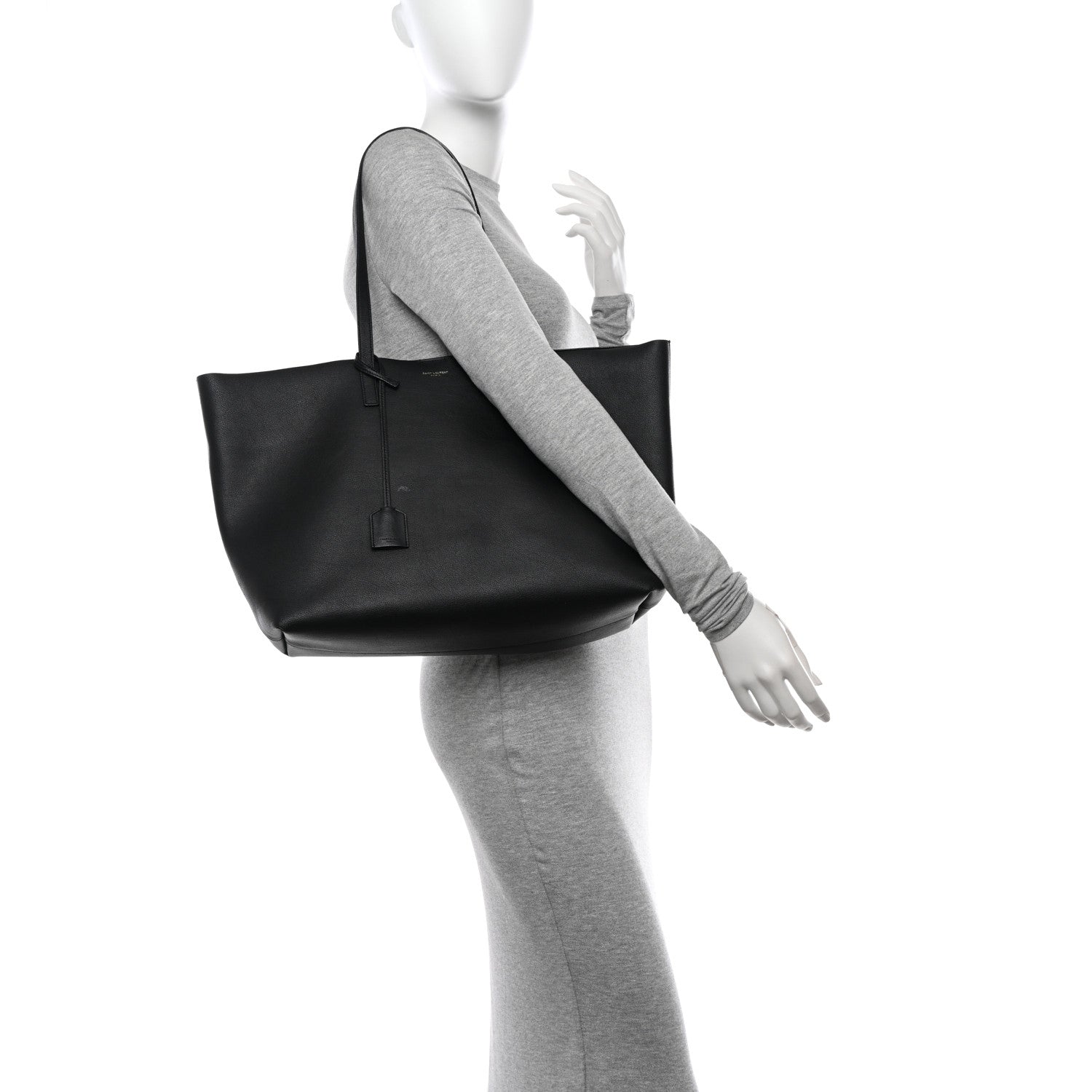 Saint Laurent Calfskin Large Shopping Tote Black 2 of 14