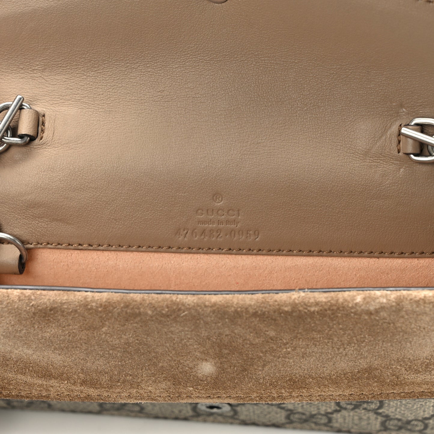 GG Supreme Monogram Super Mini Dionysus Shoulder Bag Taupe