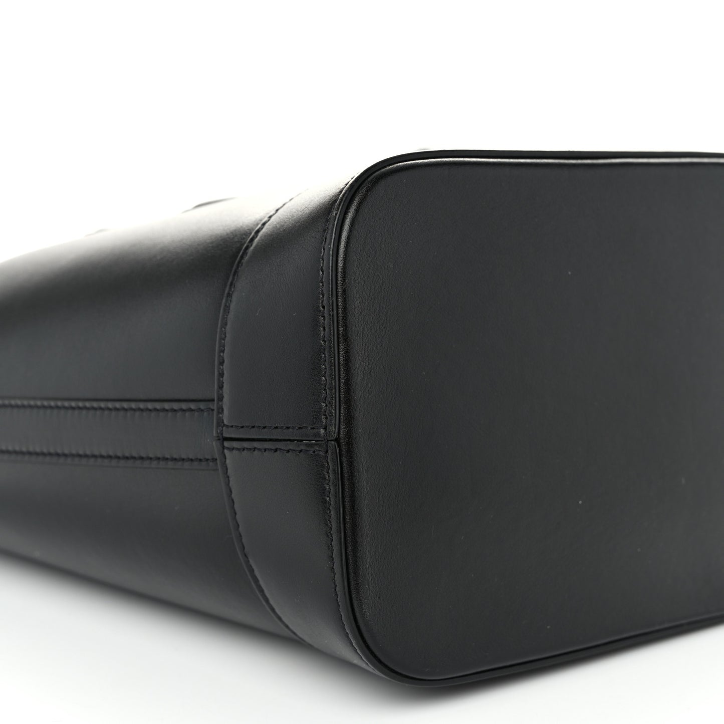 Smooth Calfskin Small Cuir Triomphe Bucket Bag Black