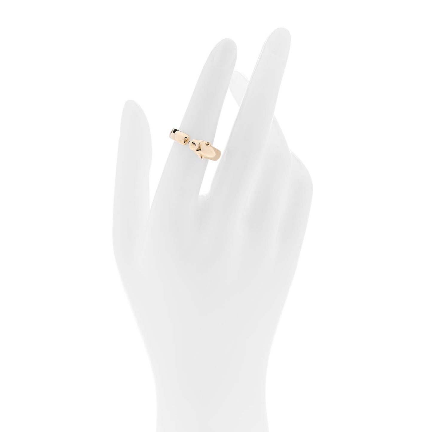 18K Yellow Gold Tsavorite Onyx 7mm Panthere De Cartier Ring 52 6