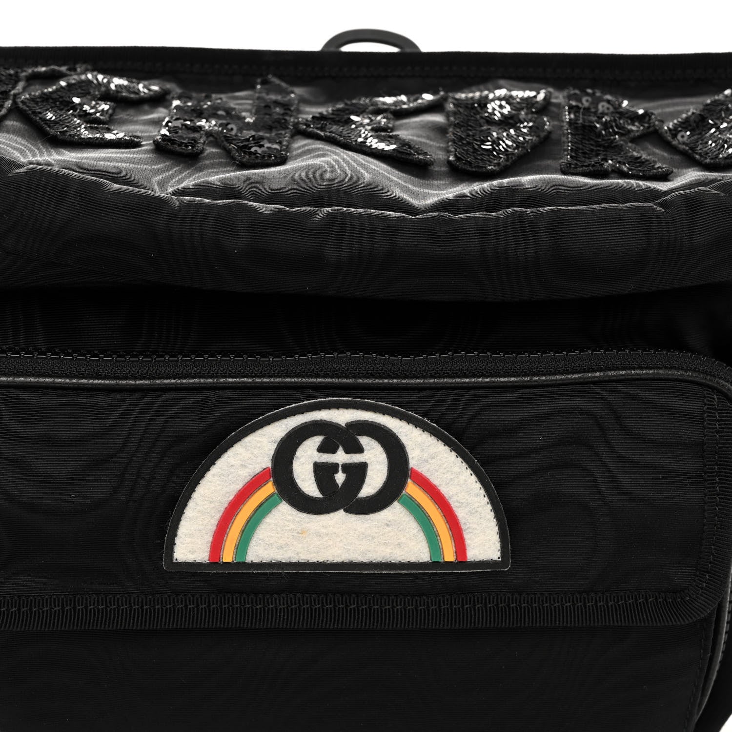 Gucci Nylon Retro Patch Convertible Belt Bag Black 7 of 12
