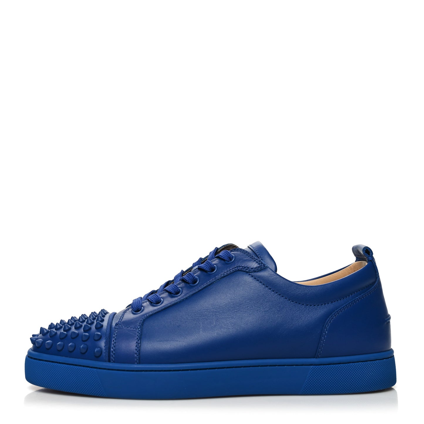 Calfskin Mens Louis Junior Spikes Flat Sneakers 43.5 Neptune