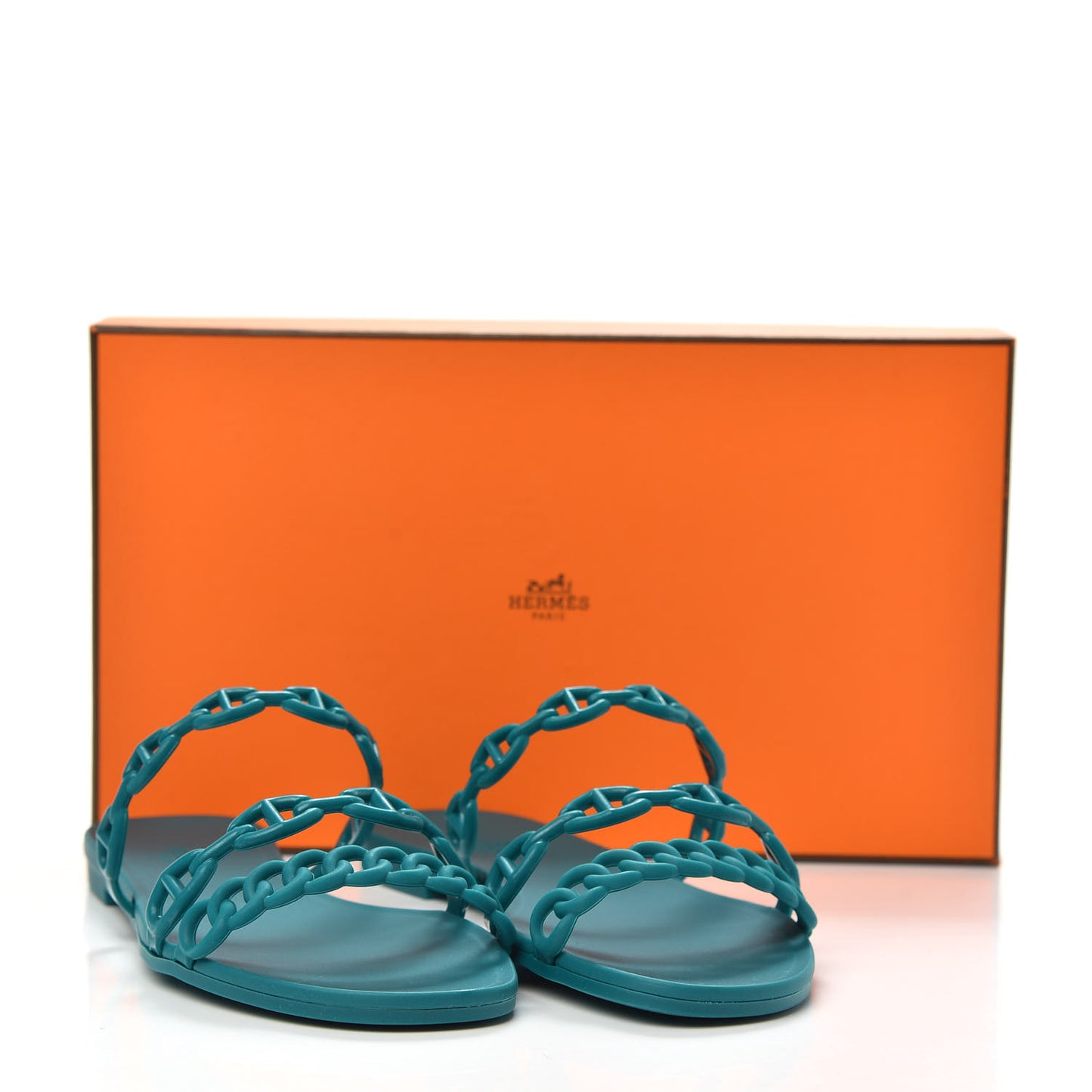 Rubber Chaine d'Ancre Rivage Sandals 36 Vert d'Ete