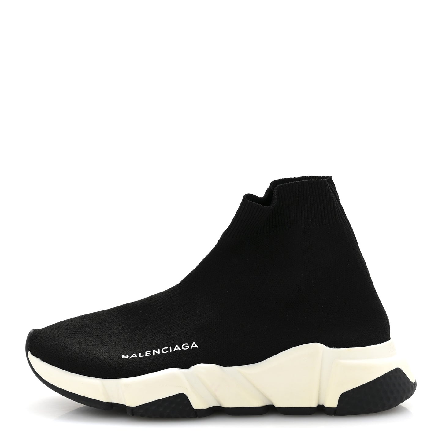 Neoprene Knit Womens Speed Sneakers 35 Black White