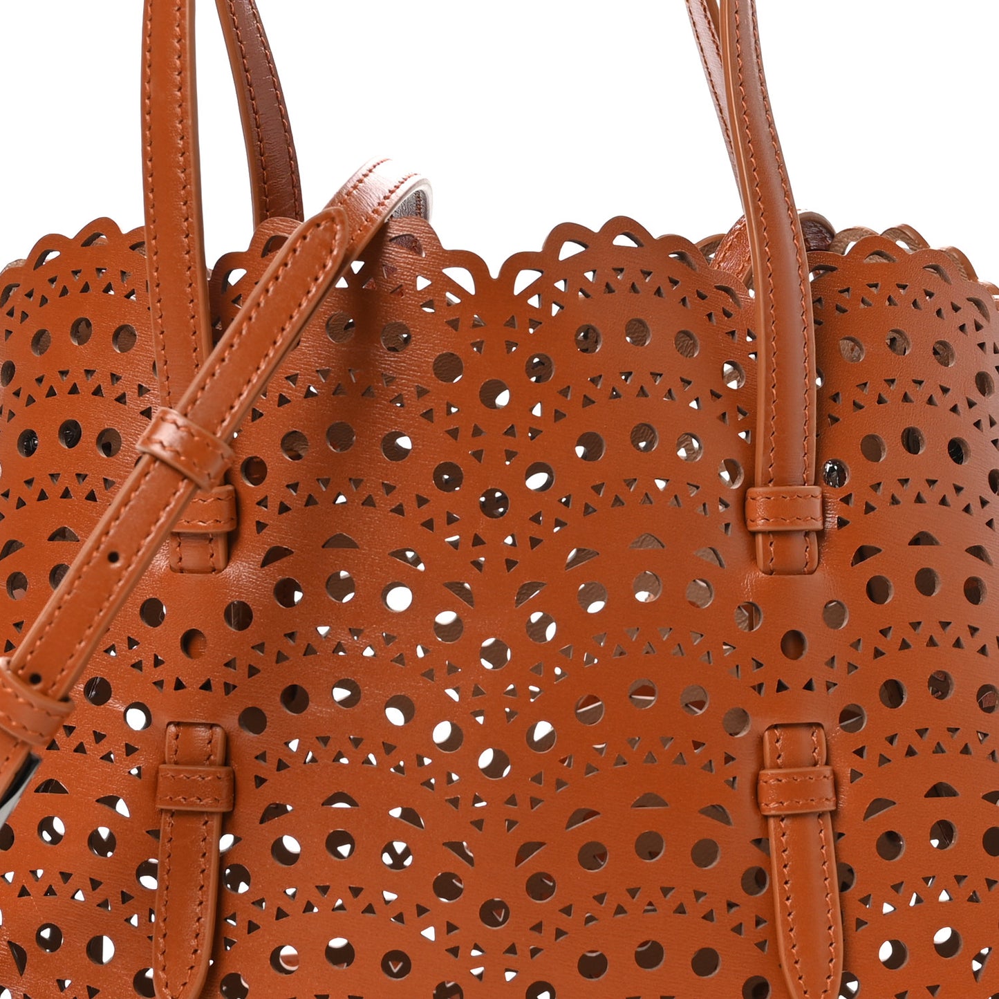 Calfskin Vienne Wave Mina 25 Bag Cognac