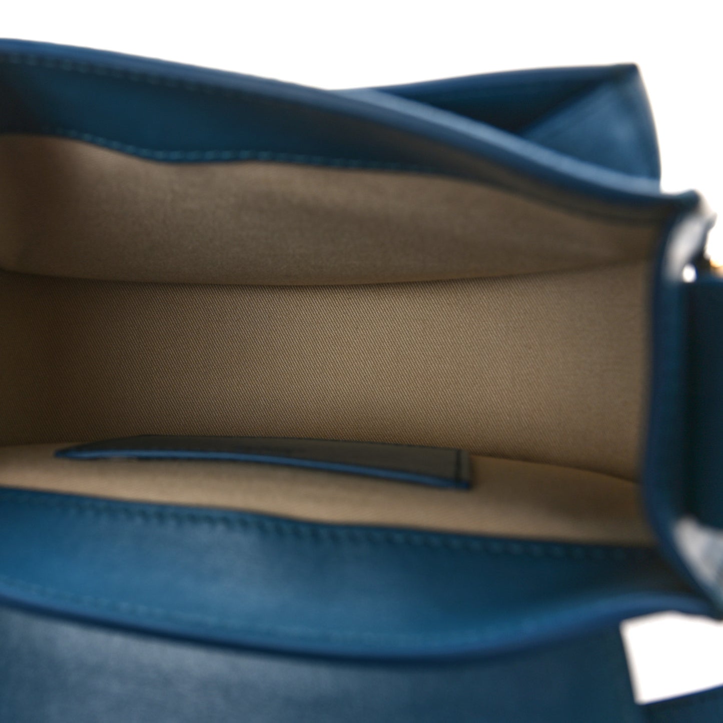 Calfskin Suede Small Tess Bag Vinyl Blue