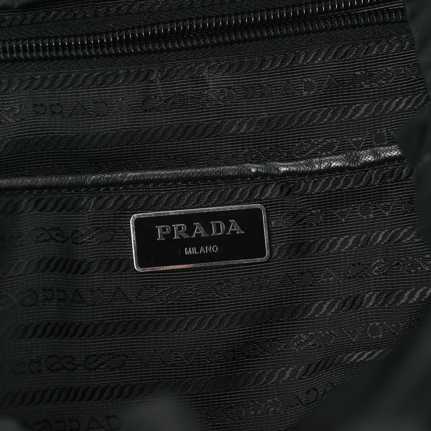 Tessuto Nylon Saffiano Vela Backpack Black