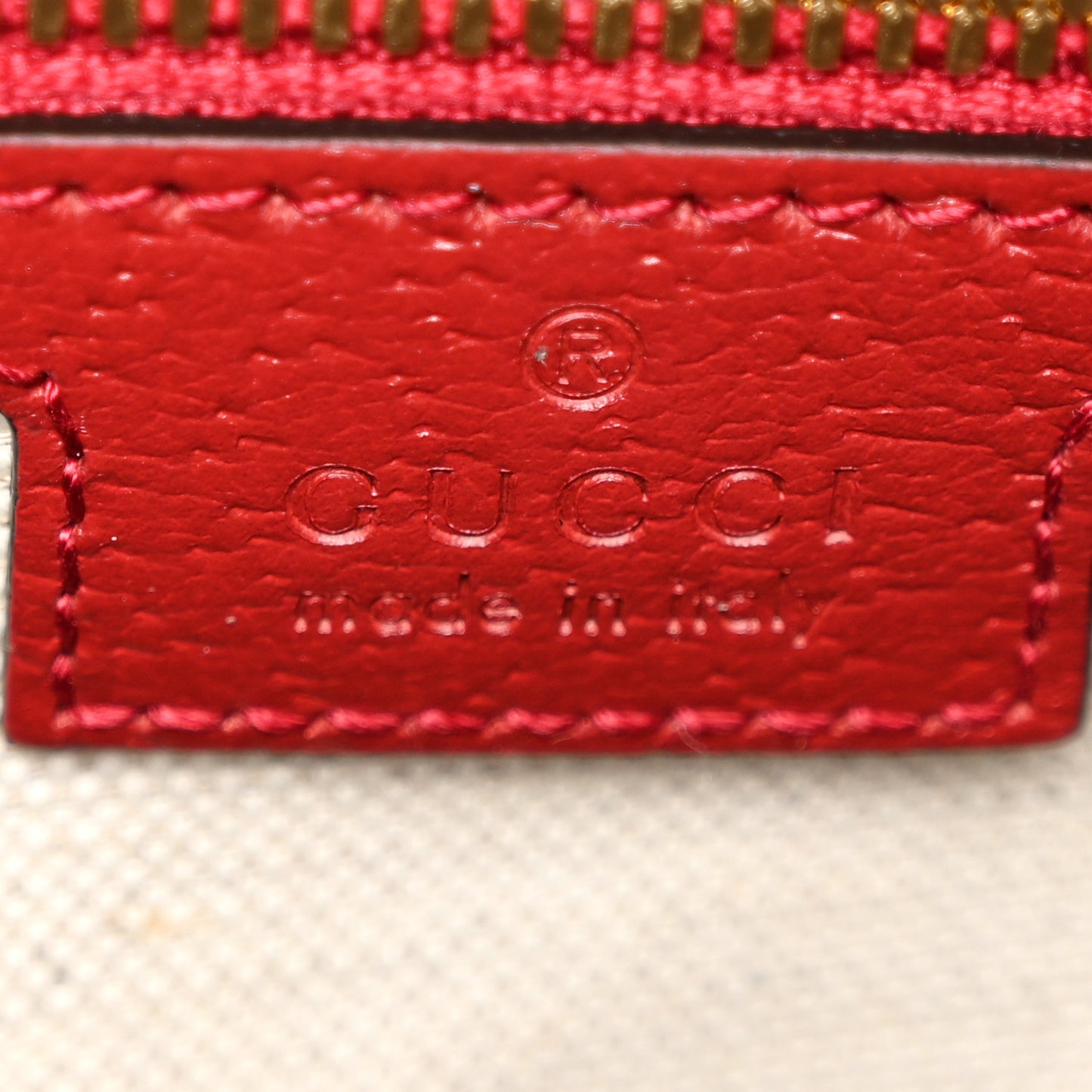 Textured Dollar Calfskin Web Medium Duffle Bag Red