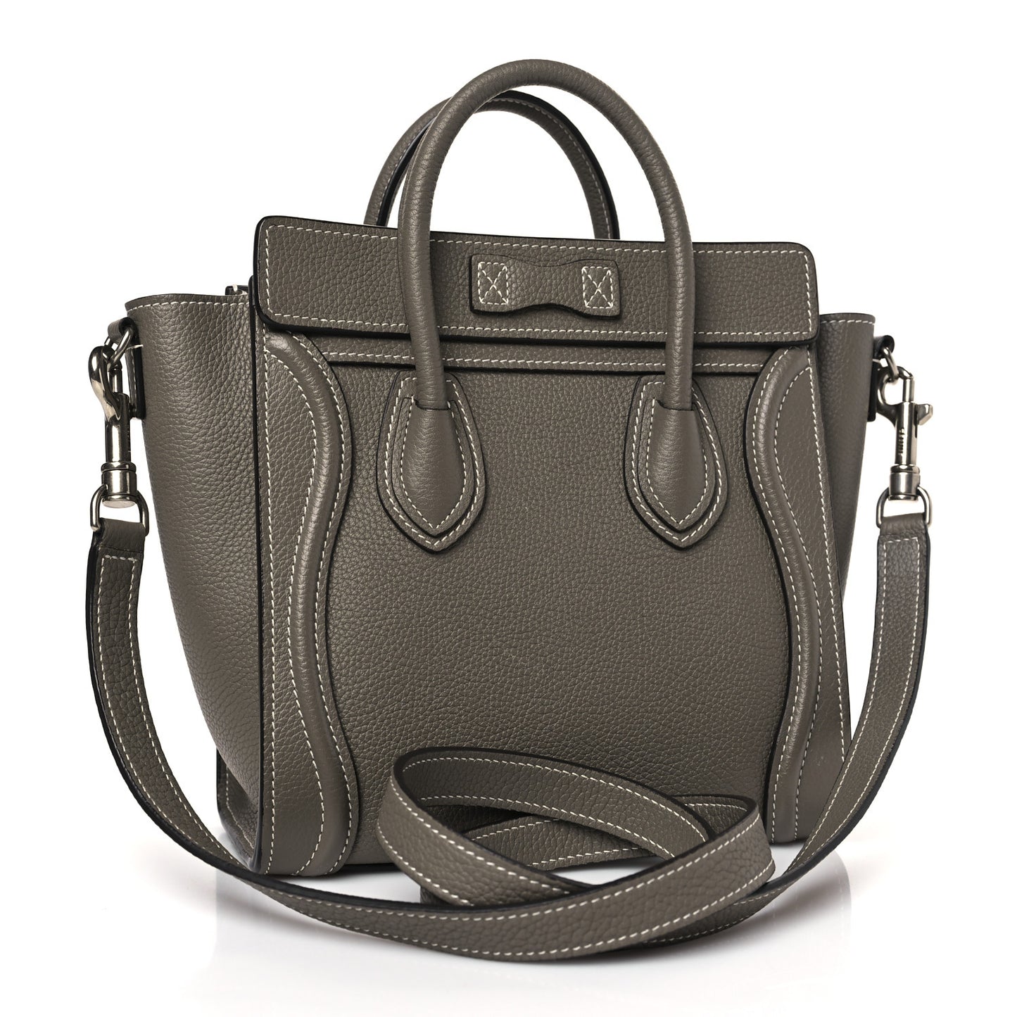 Drummed Calfskin Nano Luggage Souris