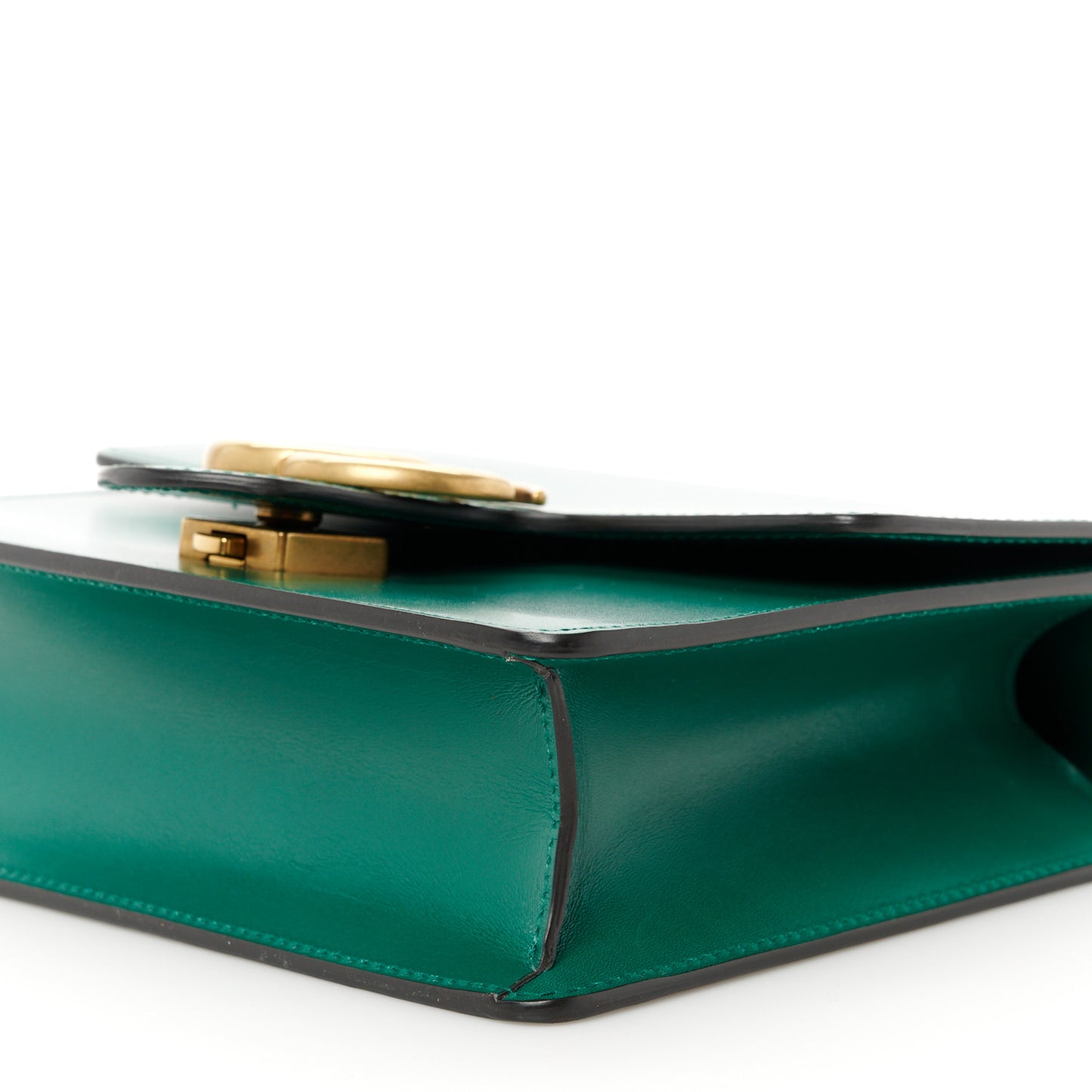 Knight Calfskin Small GG Marmont Chain Handle Bag Emerald