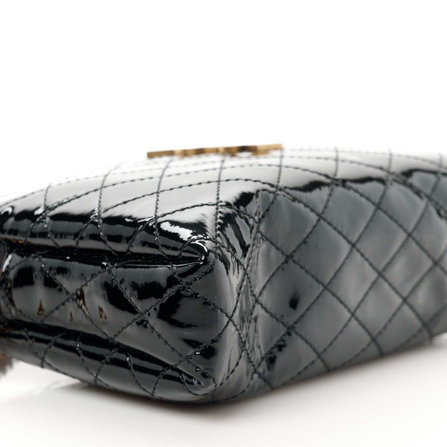 Saint Laurent Patent Quilted Gaby Zipped Pouch Black 8 of 10