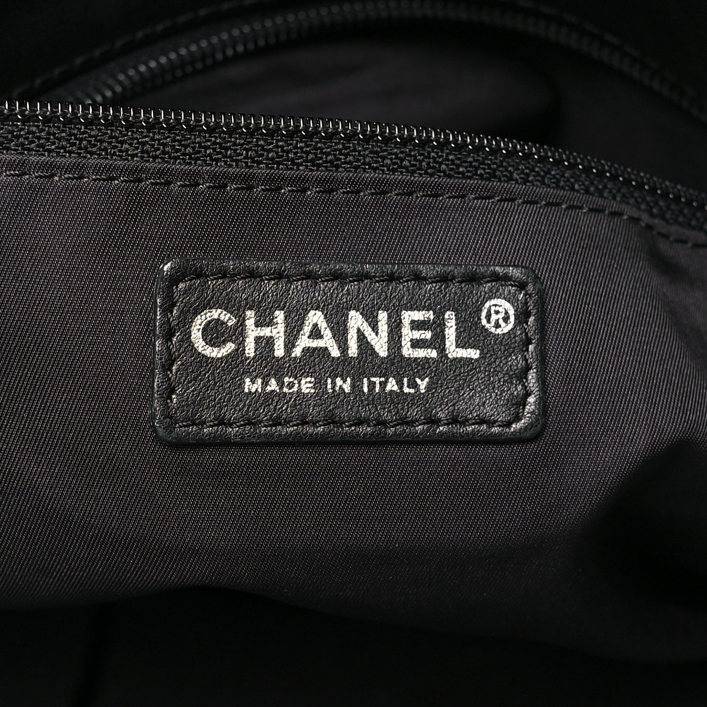 Coated Canvas Quilted Large Paris Biarritz Tote Black