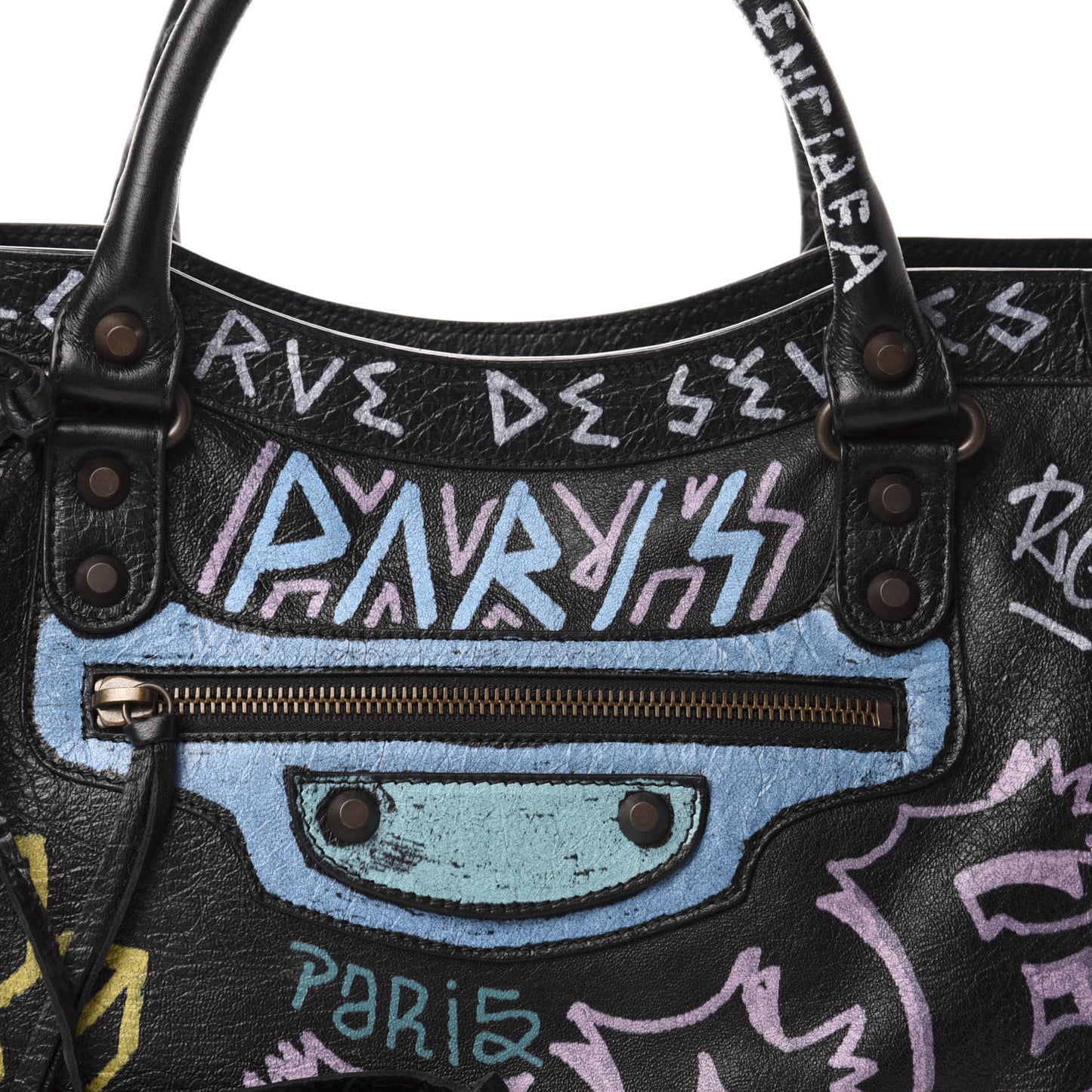 Agneau Graffiti All Over Classic Hardware City Black Multicolor