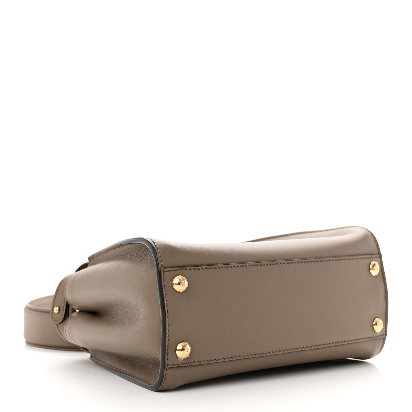 Vitello Seta Canvas FF Embroidered Mini Peekaboo Iconic Satchel Tartufo