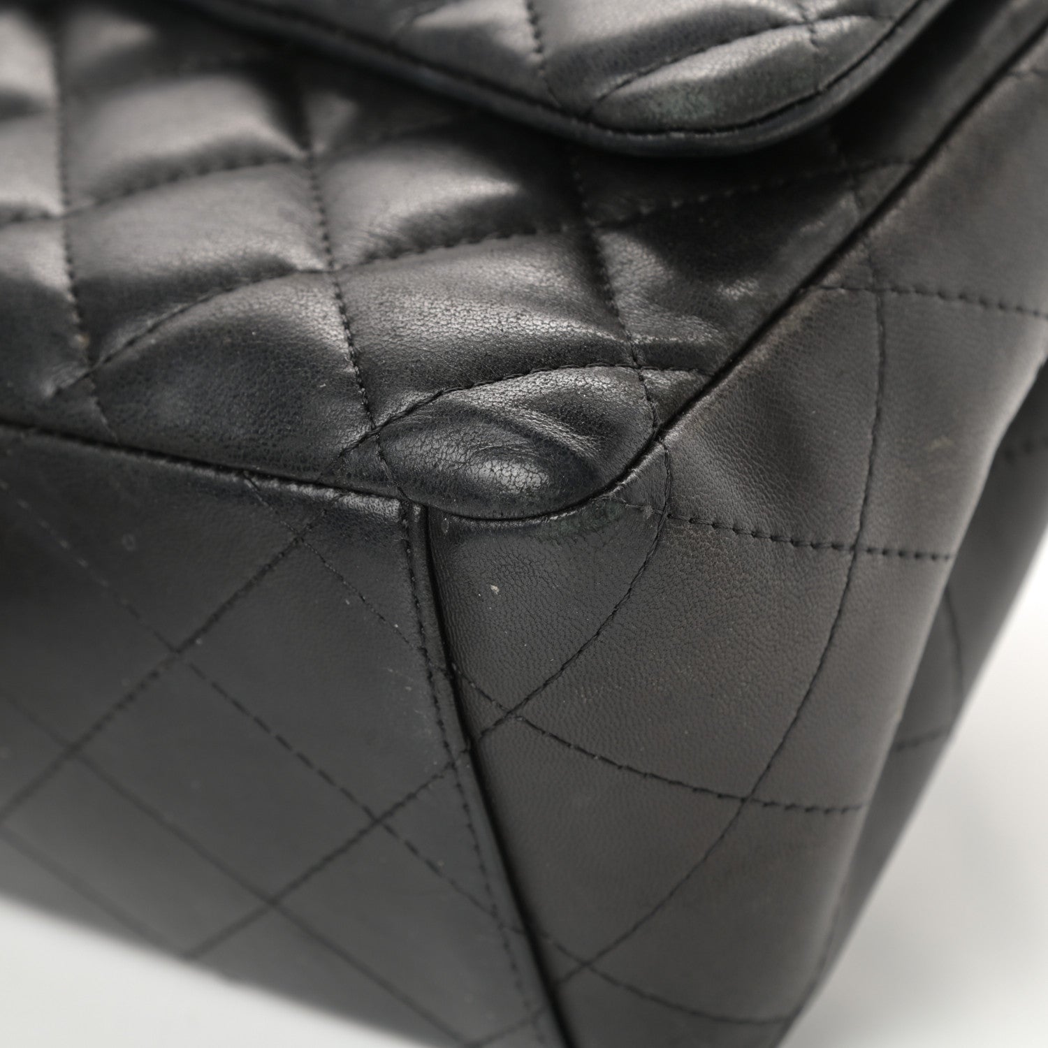 Chanel Lambskin Quilted Maxi Double Flap Black 10 of 25