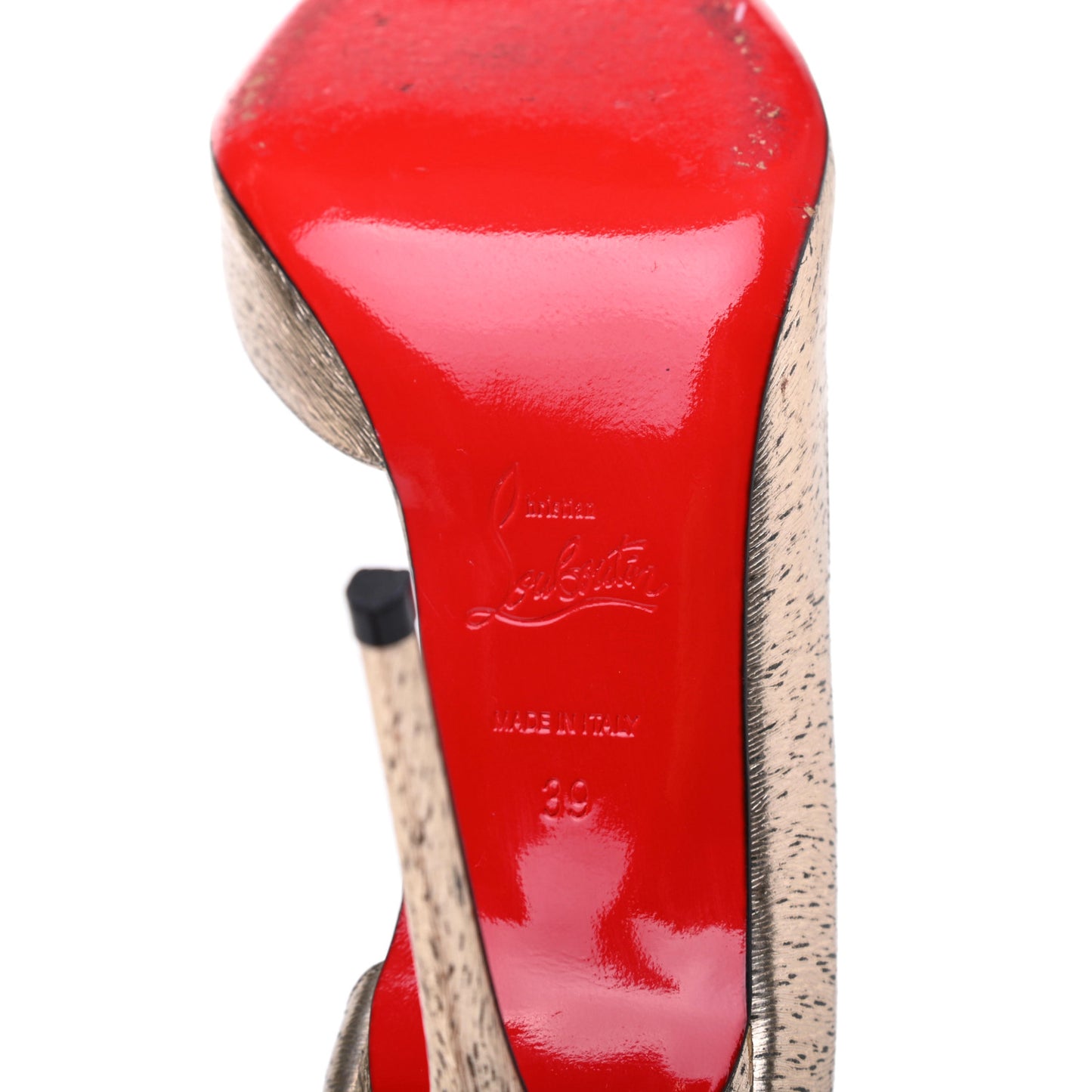 Metallic Laminato Animal Print Iriza 100 Pumps 39 Platine