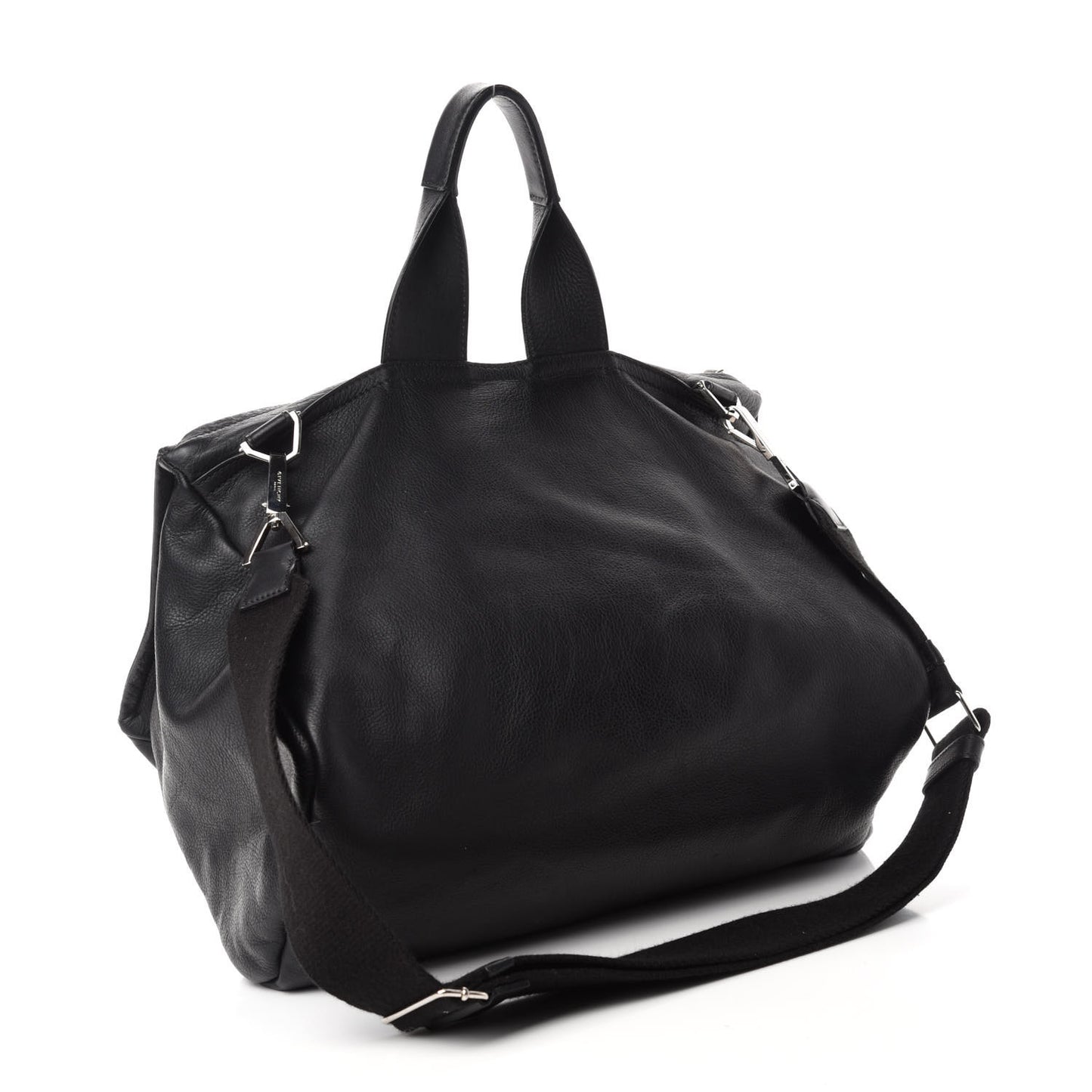 Pebbled Calfskin Large Pandora Black