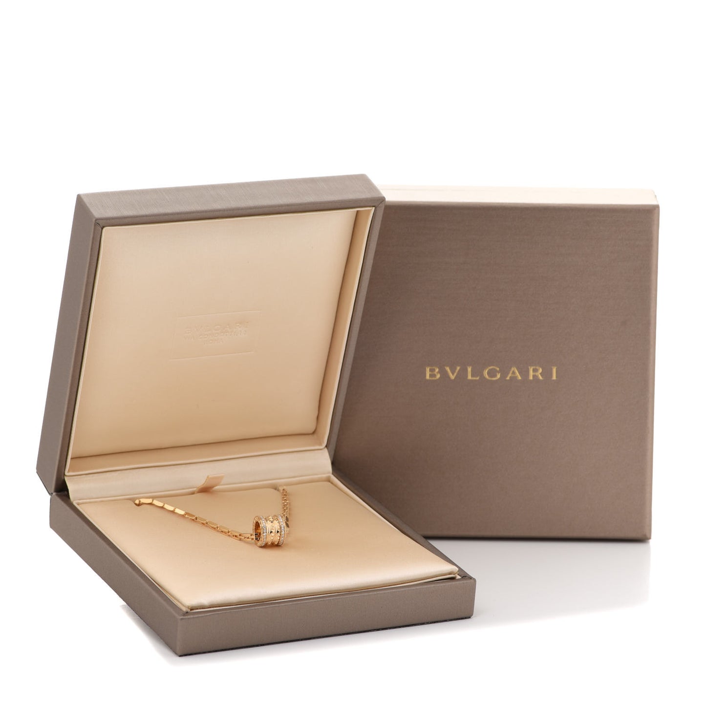 18K Yellow Gold Diamond .29ctw B.Zero1 Rock Pendant Necklace