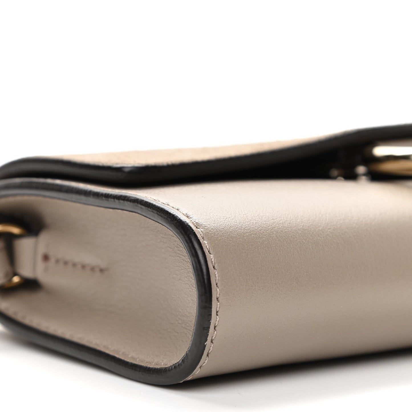 Suede Calfskin Mini Faye Shoulder Bag Motty Grey