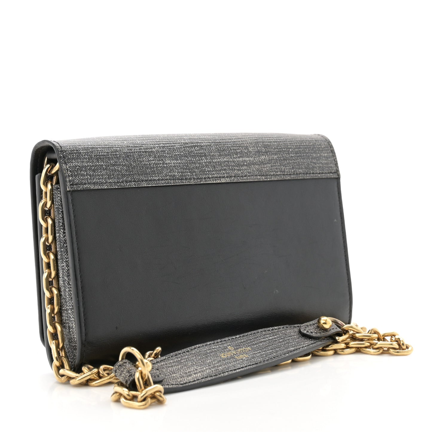 Epi Twist Chain Wallet Denim Dark