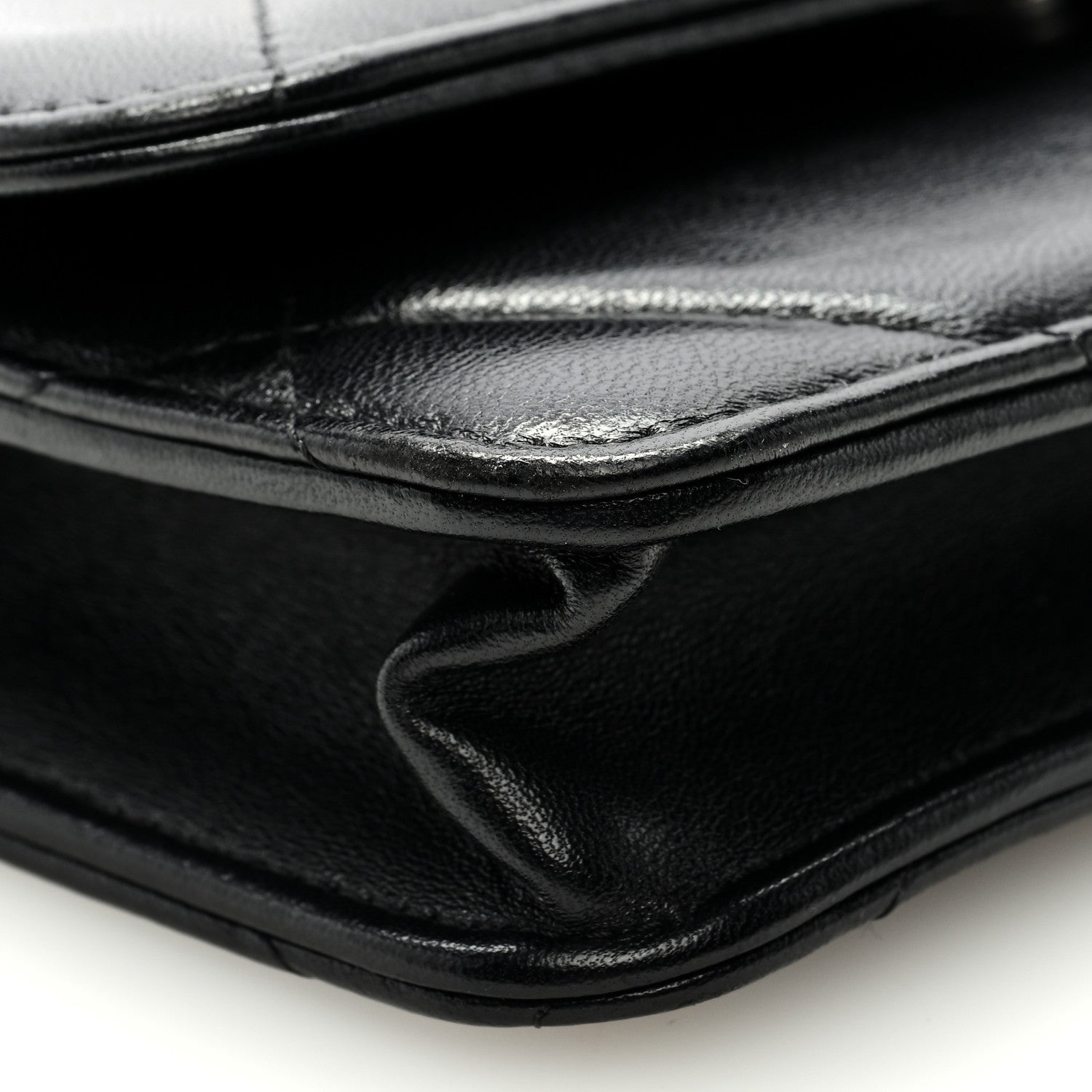 Chanel Lambskin Quilted Chanel 19 Flap Phone Holder With Chain Black 9 of 10