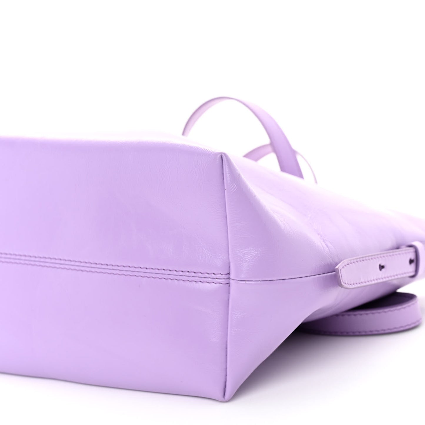 Shiny Calfskin Mini TF East West Tote Hyacinth