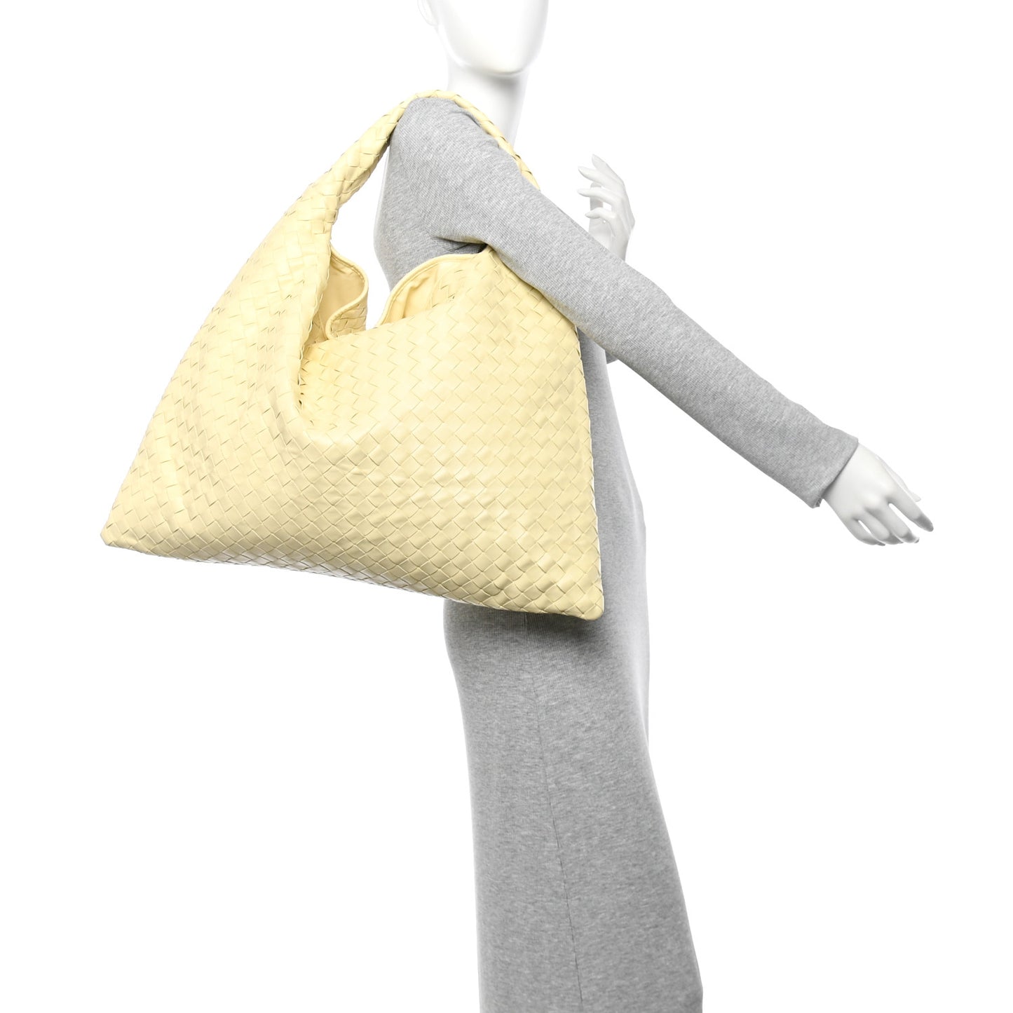 Calfskin Intrecciato Large Hop Camomile