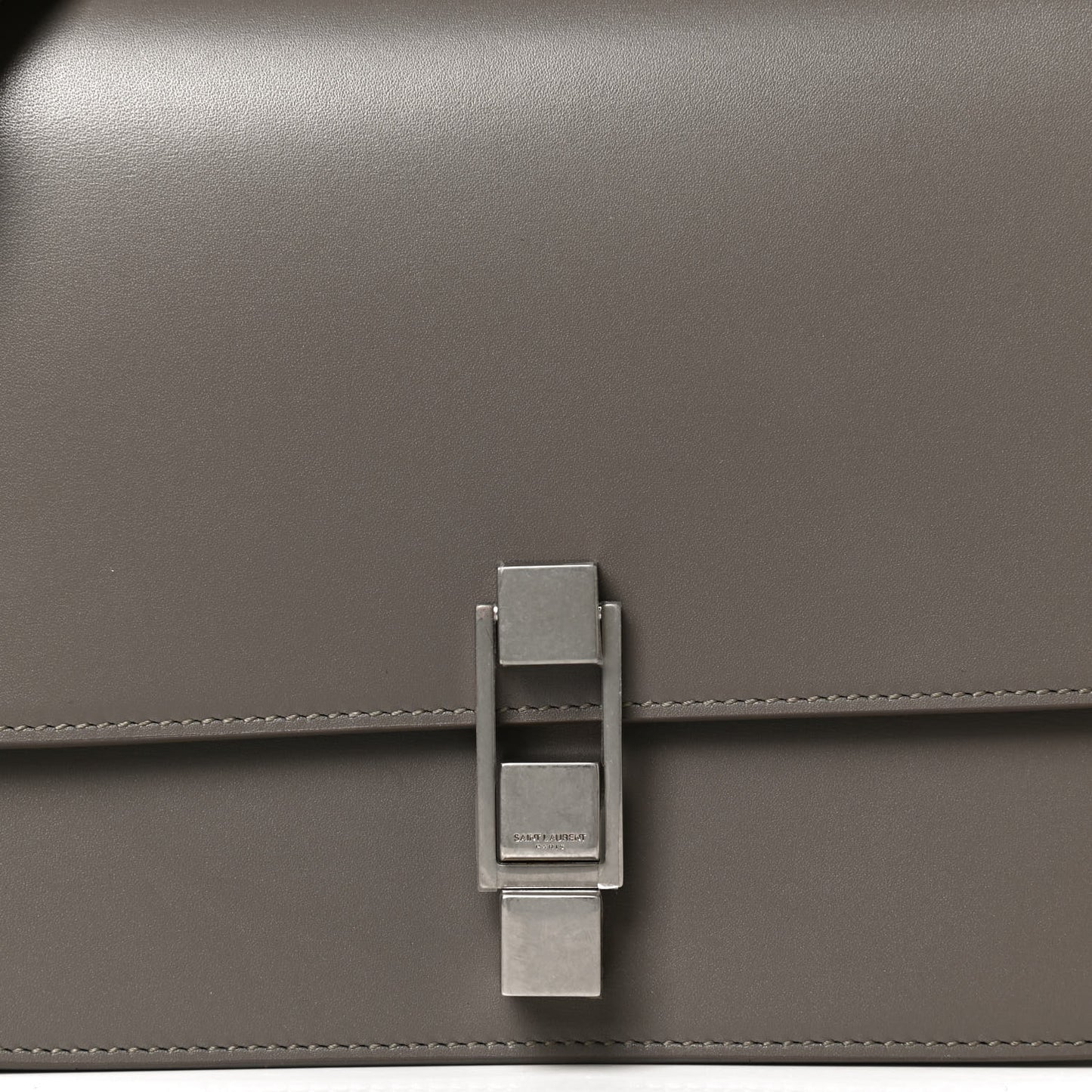 Smooth Calfskin Carre Satchel Khaki