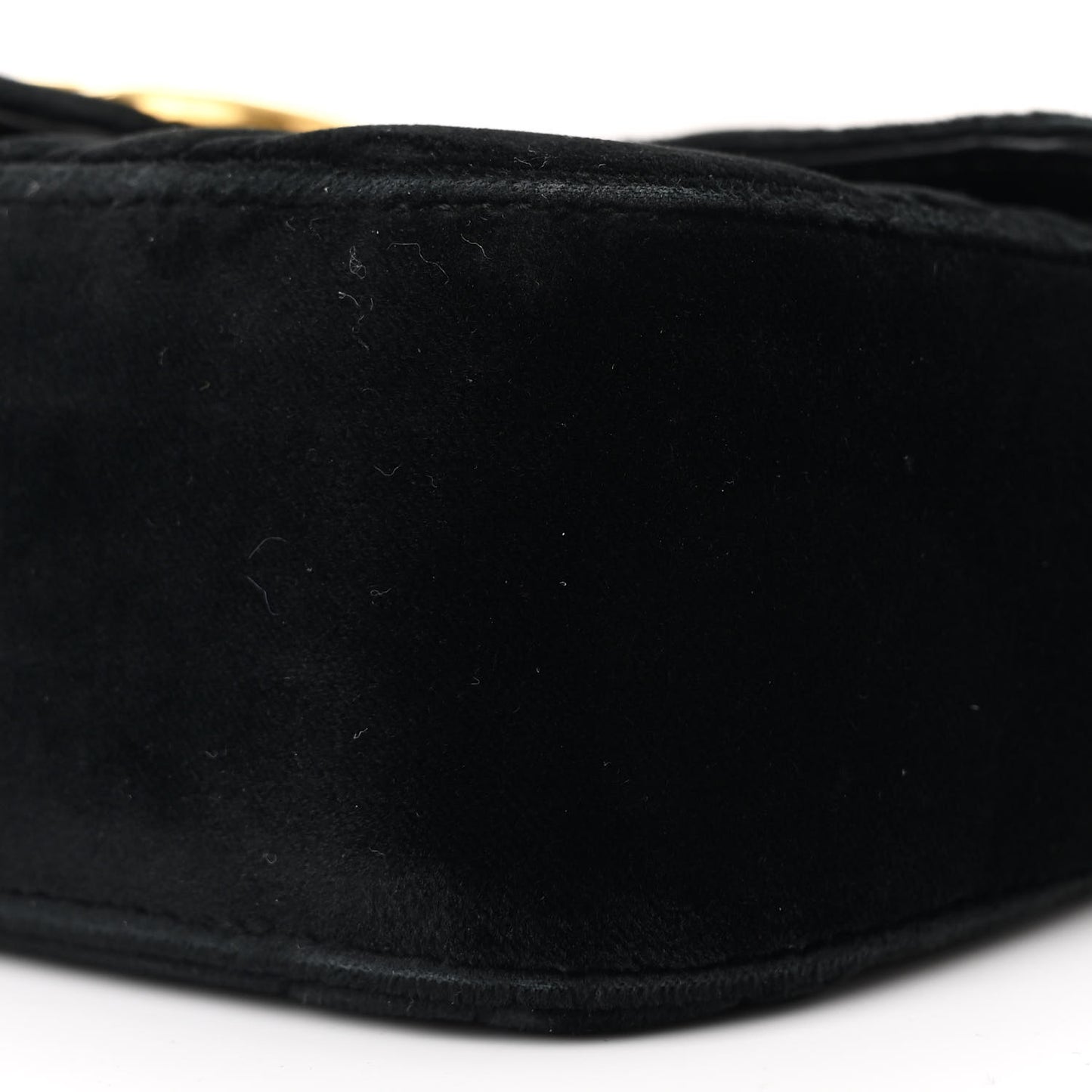 Velvet Matelasse Mini GG Marmont Shoulder Bag Black