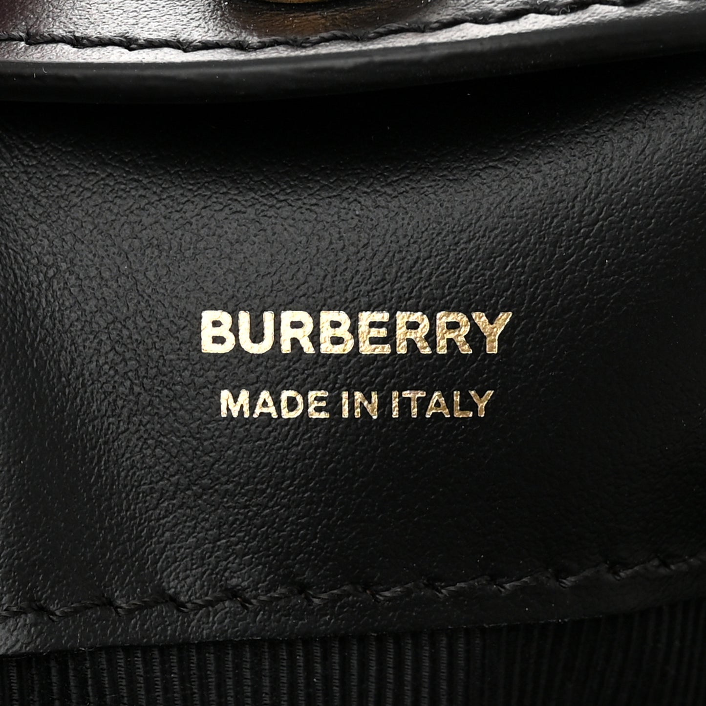 Calfskin Monogram Motif TB Bucket Black