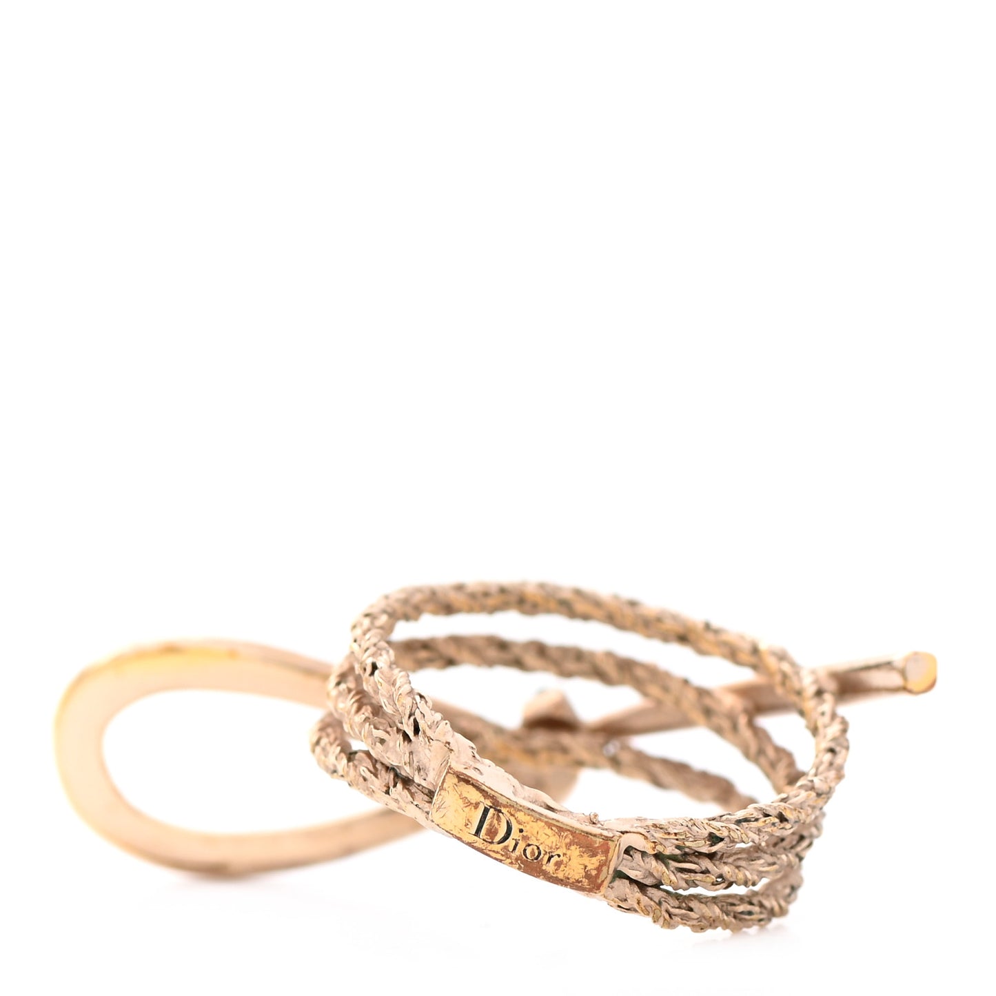 Metal Crystal Ring M Gold