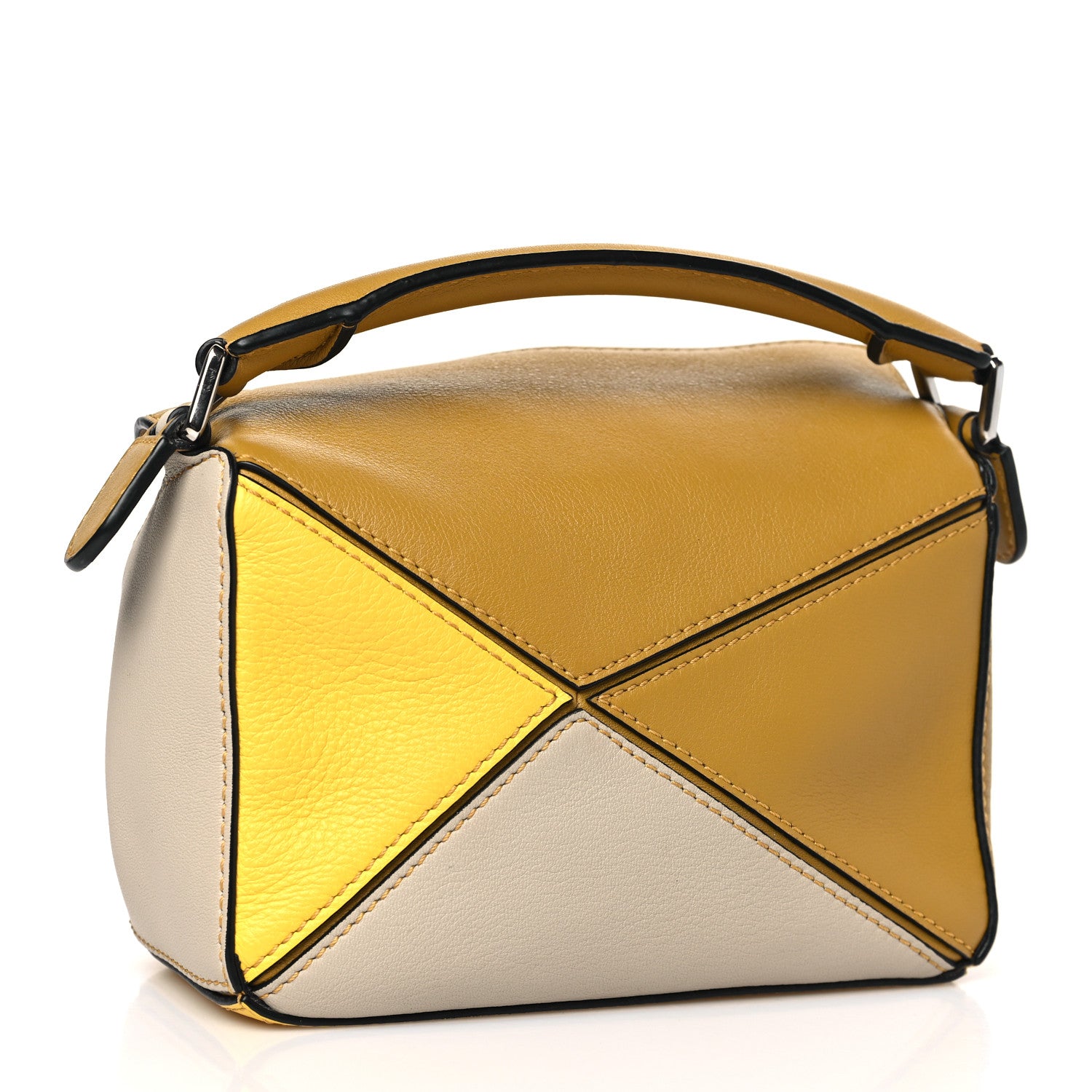 Loewe Grained Calfskin Mini Puzzle Bag Ocre Yellow 2 of 9
