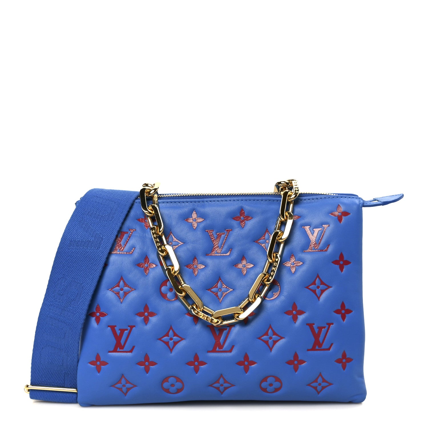 Louis Vuitton Lambskin Embossed Monogram Vuittamins Coussin PM