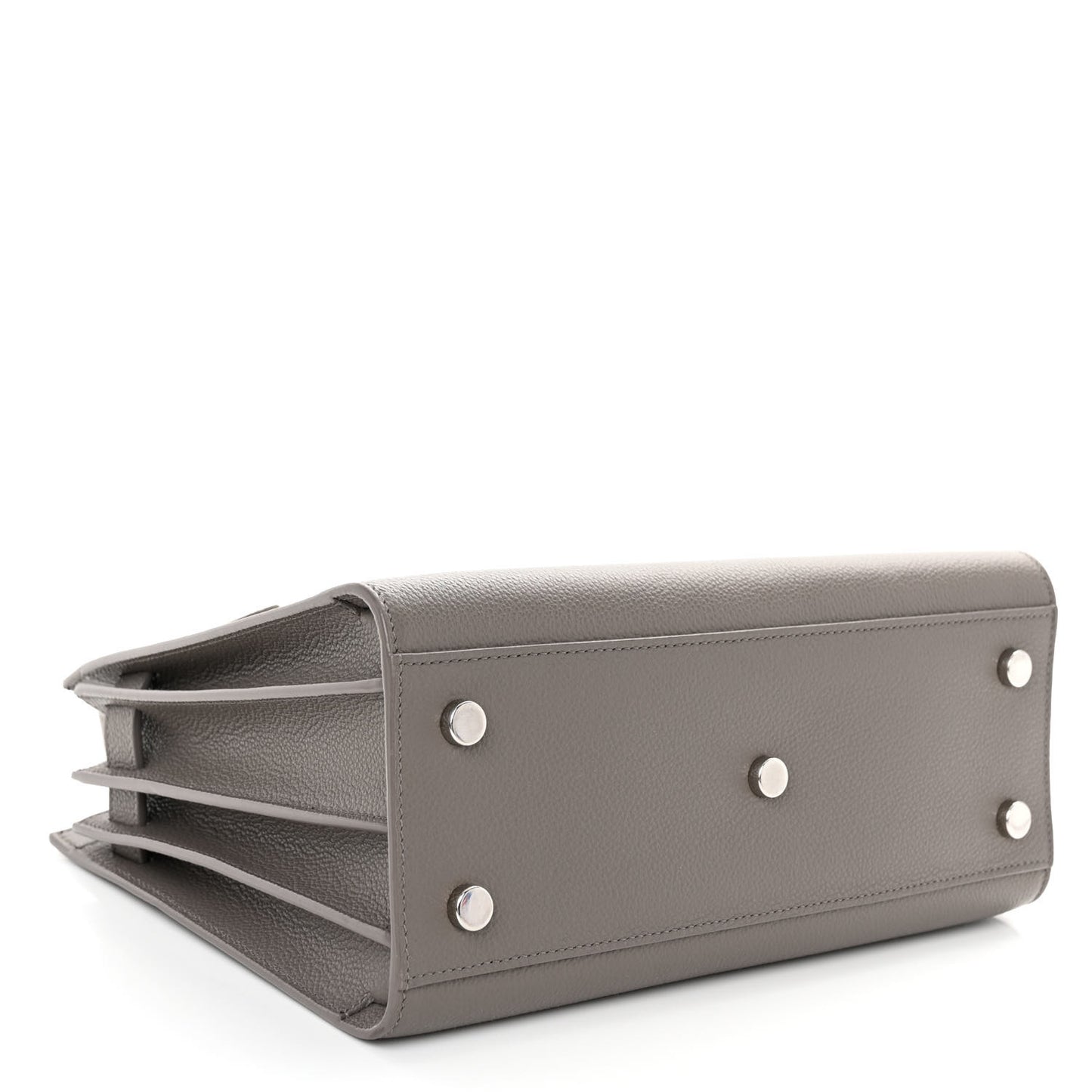 Grained Calfskin Baby Sac De Jour Fog