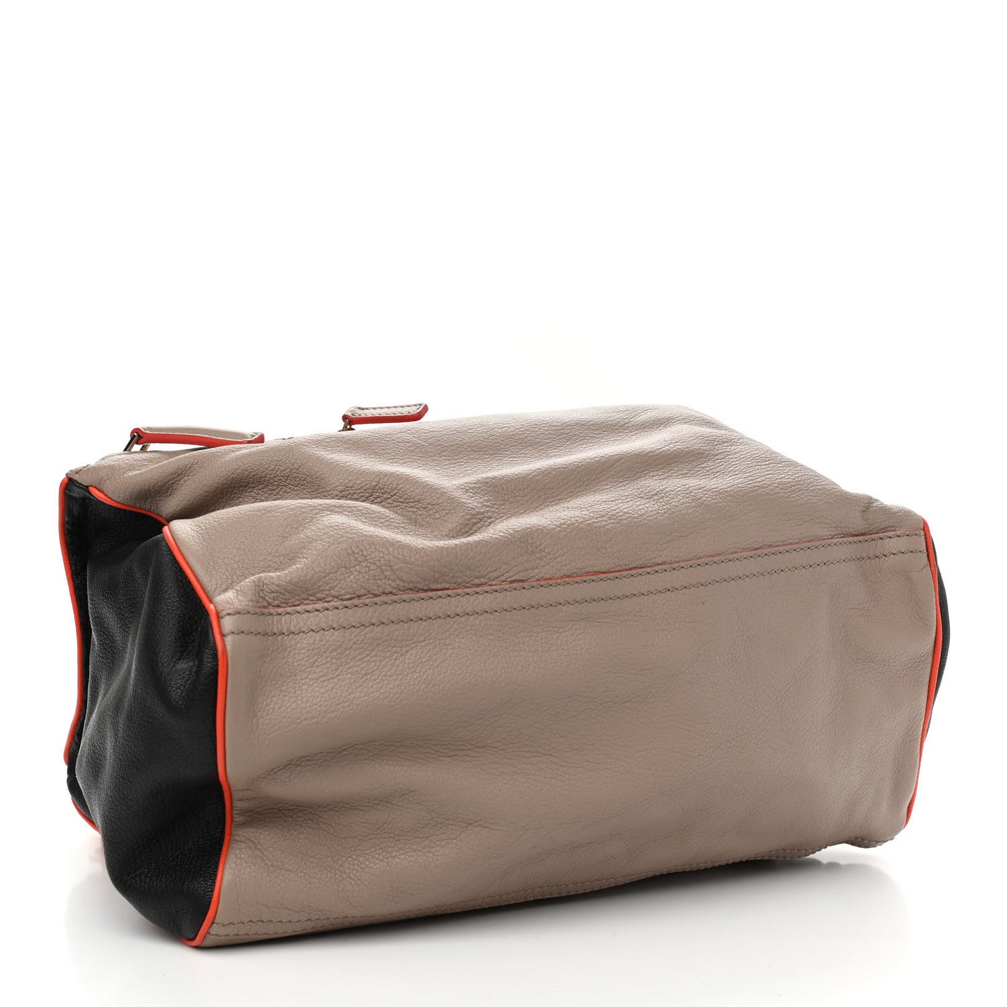 Sugar Goatskin Large Tri-Color Pandora Taupe Black Orange