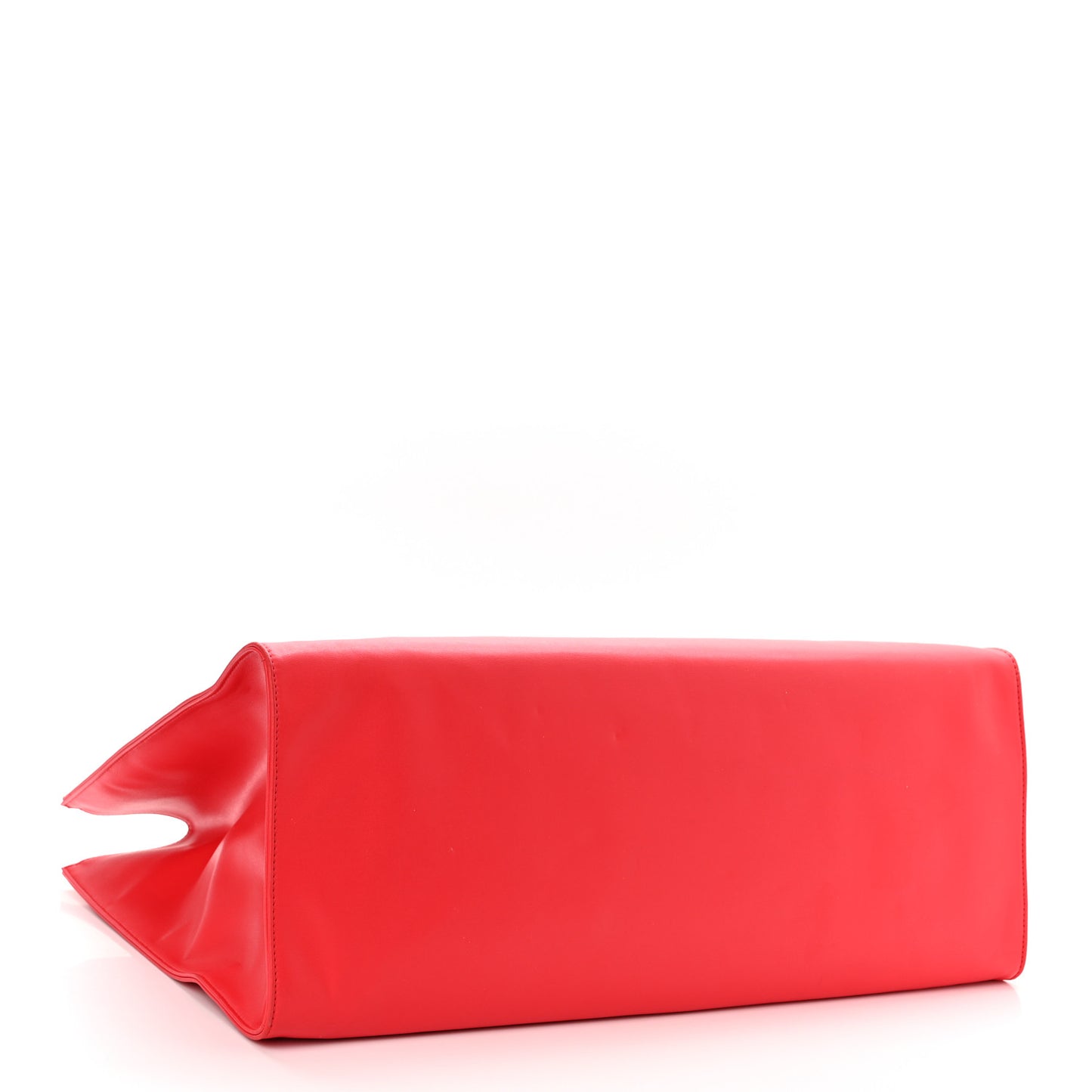 Vegan Leather Large Shopping Bag Red
